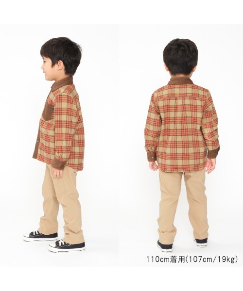 Moujonjon（ムージョンジョン）の「タータンチェック柄ネルシャツ（シャツ/ブラウス・キッズ・ネイビー/ベージュ・90/100/110/120/130/140）」の20枚目の写真