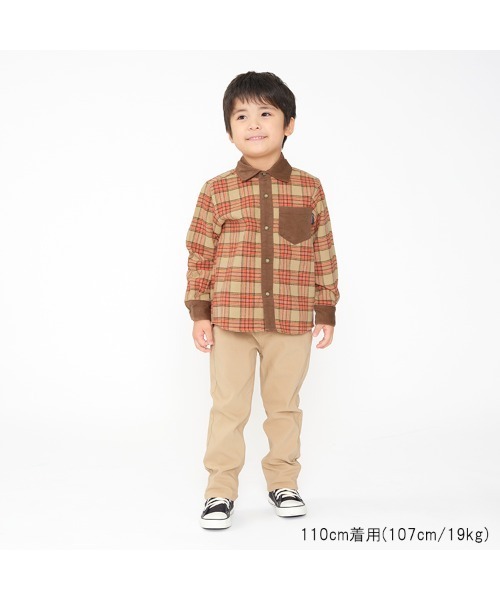 Moujonjon（ムージョンジョン）の「タータンチェック柄ネルシャツ（シャツ/ブラウス・キッズ・ネイビー/ベージュ・90/100/110/120/130/140）」の21枚目の写真