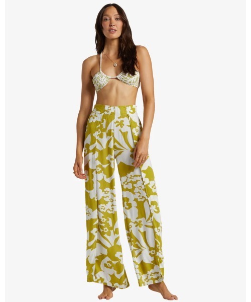 BILLABONG(ビラボン)の「BILLABONG レディース SPLIT SPIRIT ワイドパンツ 【2024年夏モデル】/ビラボン総柄ボトムス(その他パンツ・レディース・グリーン系その他/オレンジ系その他・SMALL)」の10枚目の写真