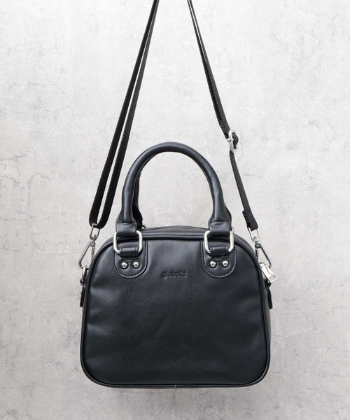 glabella（グラベラ）の「スプリットレザー（牛床革） 2WAY ミニボストン ショルダーバッグ（ハンドバッグ・メンズ・ブラック・FREE）」の2枚目の写真