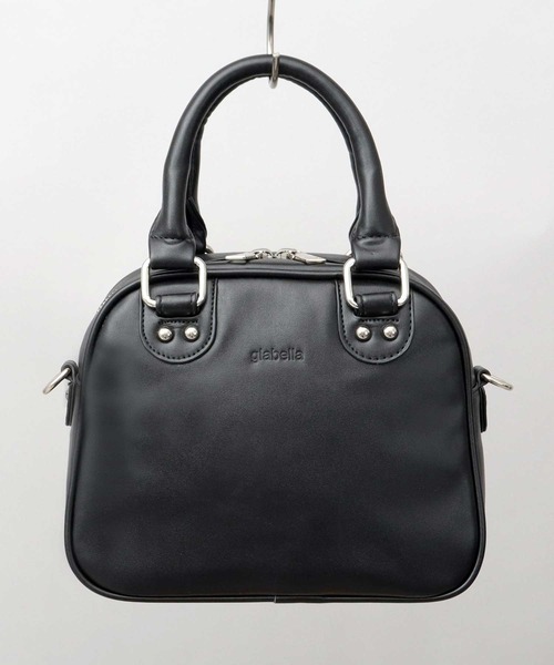 glabella（グラベラ）の「スプリットレザー（牛床革） 2WAY ミニボストン ショルダーバッグ（ハンドバッグ・メンズ・ブラック・FREE）」の6枚目の写真