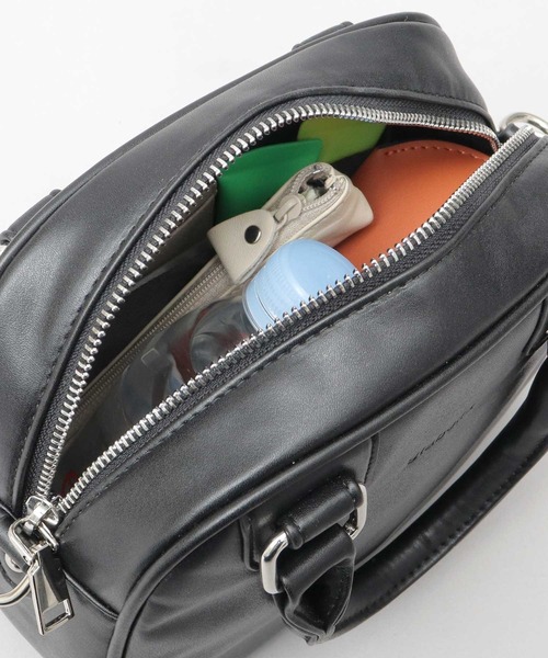 glabella（グラベラ）の「スプリットレザー（牛床革） 2WAY ミニボストン ショルダーバッグ（ハンドバッグ・メンズ・ブラック・FREE）」の10枚目の写真