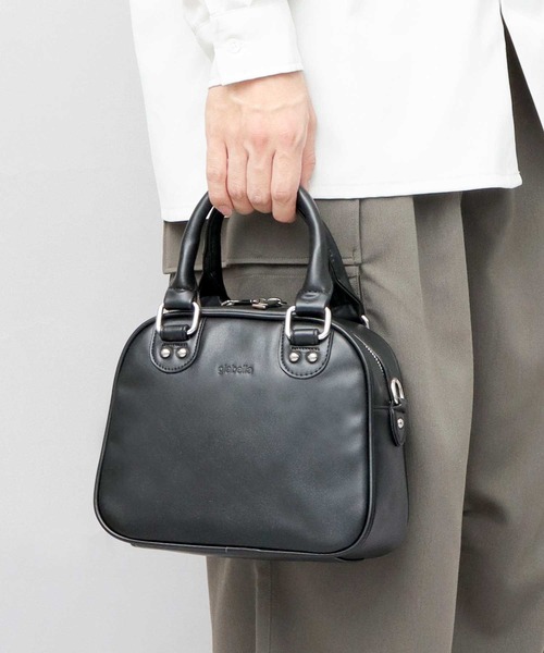 glabella（グラベラ）の「スプリットレザー（牛床革） 2WAY ミニボストン ショルダーバッグ（ハンドバッグ・メンズ・ブラック・FREE）」の15枚目の写真