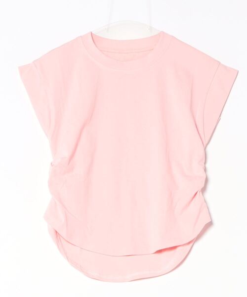 BARRETTA（バレッタ）の「サイドシャーリングフレンチスリーブT（Tシャツ/カットソー・レディース・ブラック/ピンク/ホワイト・FREE）」の6枚目の写真