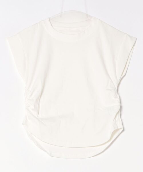 BARRETTA（バレッタ）の「サイドシャーリングフレンチスリーブT（Tシャツ/カットソー・レディース・ブラック/ピンク/ホワイト・FREE）」の5枚目の写真