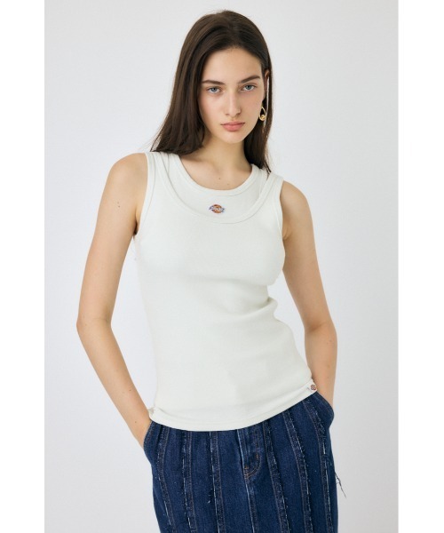 MOUSSY（マウジー）の「DICKIES（R） LAYERED タンクトップ（タンクトップ・レディース・オフホワイト・FREE）」の2枚目の写真