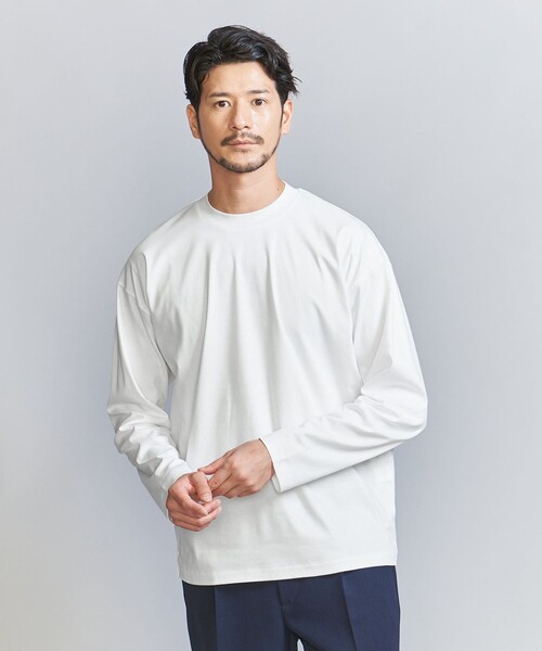 BEAUTY&YOUTH UNITED ARROWS(ビューティーアンドユースユナイテッドアローズ)の「【WEB限定 WARDROBE SMART】NORITAKE クルーネック リラックス テーパード カットソー(Tシャツ/カットソー・メンズ・ブラック/ホワイト/グレー/ダークグレー/ネイビー・S/M/L/XL)」の6枚目の写真