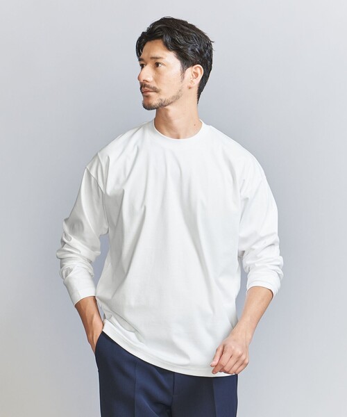 BEAUTY&YOUTH UNITED ARROWS(ビューティーアンドユースユナイテッドアローズ)の「【WEB限定 WARDROBE SMART】NORITAKE クルーネック リラックス テーパード カットソー(Tシャツ/カットソー・メンズ・ブラック/ホワイト/グレー/ダークグレー/ネイビー・S/M/L/XL)」の10枚目の写真