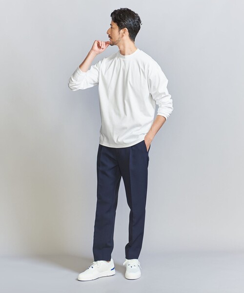 BEAUTY&YOUTH UNITED ARROWS(ビューティーアンドユースユナイテッドアローズ)の「【WEB限定 WARDROBE SMART】NORITAKE クルーネック リラックス テーパード カットソー(Tシャツ/カットソー・メンズ・ブラック/ホワイト/グレー/ダークグレー/ネイビー・S/M/L/XL)」の11枚目の写真