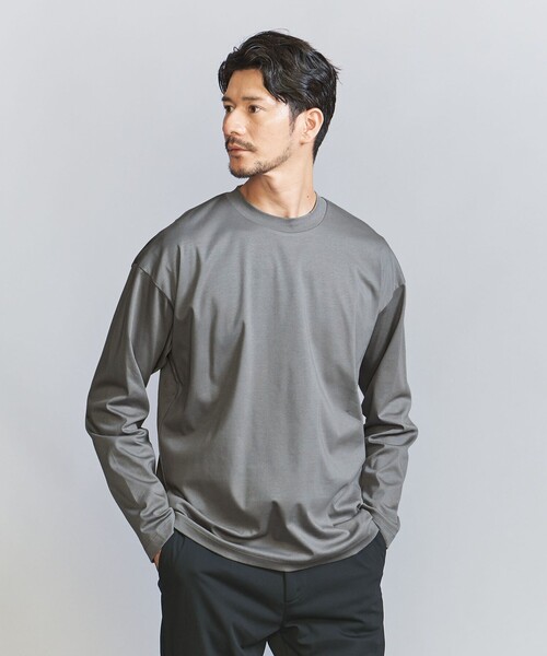 BEAUTY&YOUTH UNITED ARROWS(ビューティーアンドユースユナイテッドアローズ)の「【WEB限定 WARDROBE SMART】NORITAKE クルーネック リラックス テーパード カットソー(Tシャツ/カットソー・メンズ・ブラック/ホワイト/グレー/ダークグレー/ネイビー・S/M/L/XL)」の12枚目の写真