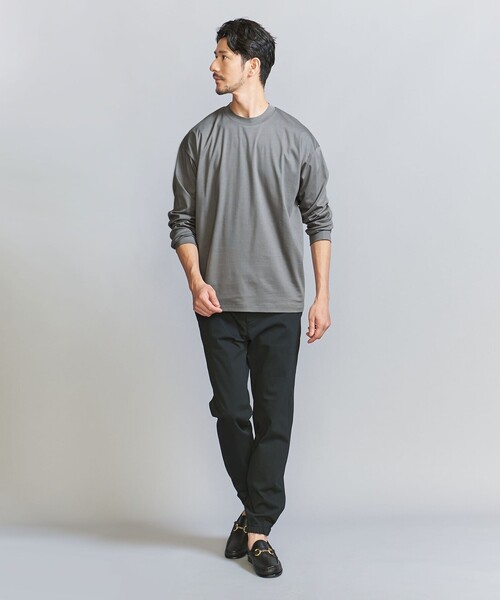 BEAUTY&YOUTH UNITED ARROWS(ビューティーアンドユースユナイテッドアローズ)の「【WEB限定 WARDROBE SMART】NORITAKE クルーネック リラックス テーパード カットソー(Tシャツ/カットソー・メンズ・ブラック/ホワイト/グレー/ダークグレー/ネイビー・S/M/L/XL)」の15枚目の写真