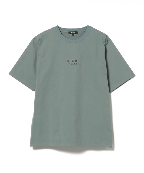 BEAMS HEART（ビームスハート）の「【ユニセックス】BEAMS HEART ロゴ ショートスリーブ カットソー（吸水速乾・毛玉軽減）（Tシャツ/カットソー・メンズ・グリーン系その他/ホワイト/ブルー系その他/グレー・XL/L/M/S）」の3枚目の写真