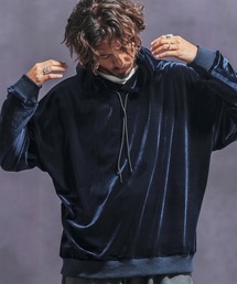 おまとめ商品⭐️ベロア素材パーカー、紺色、ブラック ベロア」に該当するパーカー（ブルー・ネイビー/青色系