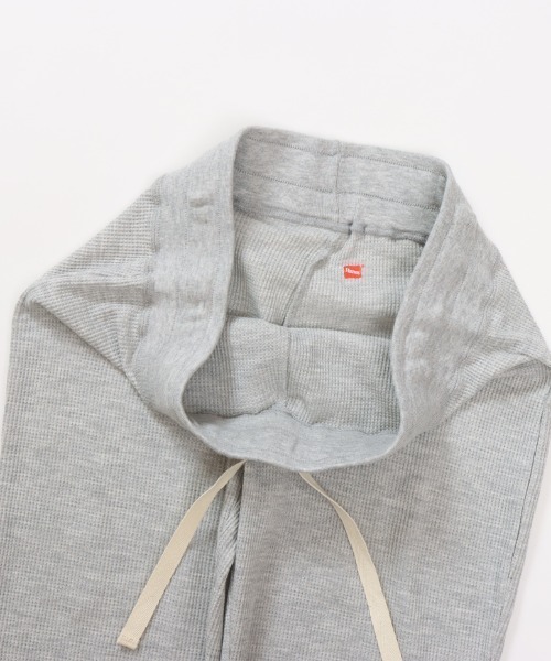 HANES(ヘインズ)の「【HANES/ヘインズ】ロングパンツ ワッフル(スウェットパンツ・レディース・ブラック/ヘザーグレー・FREE)」の4枚目の写真