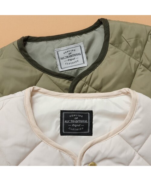 apres les cours(アプレレクール)の「キルティングベスト_マシンウォッシャブル(ベスト・キッズ・アイボリー/カーキ・90/110/130)」の10枚目の写真