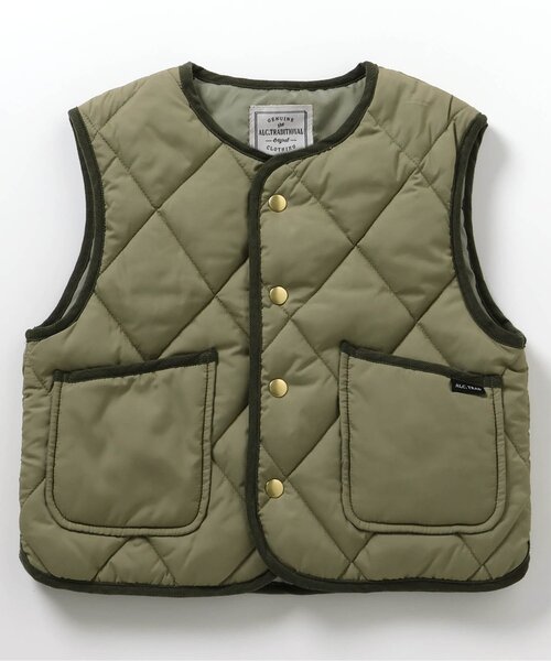 apres les cours(アプレレクール)の「キルティングベスト_マシンウォッシャブル(ベスト・キッズ・アイボリー/カーキ・90/110/130)」の5枚目の写真