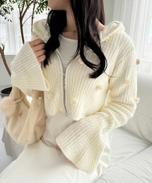 one after another NICE CLAUP | 【Premium order】ローズニットパーカー(パーカー)