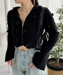 one after another NICE CLAUP | 【Premium order】ローズニットパーカー(パーカー)