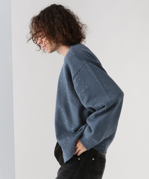 HARE（ハレ）の「スパンコールニットカーディガン(HARE)（カーディガン