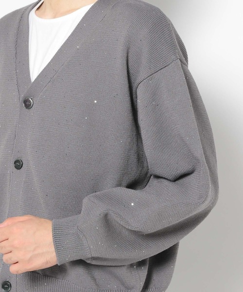 HARE（ハレ）の「スパンコールニットカーディガン(HARE)（カーディガン