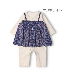 kids zoo（キッズズー）の「シフォン花柄付きロンパース（ロンパース）」