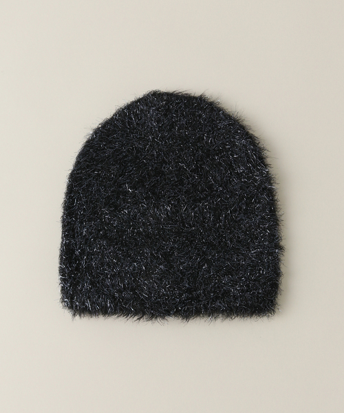 Oriens JOURNAL STANDARD（オリエンス ジャーナルスタンダード）の「【Casselini/キャセリーニ】 ラメフェザーニットワッチ（ニットキャップ/ビーニー・レディース・ブラック・FREE）」の2枚目の写真
