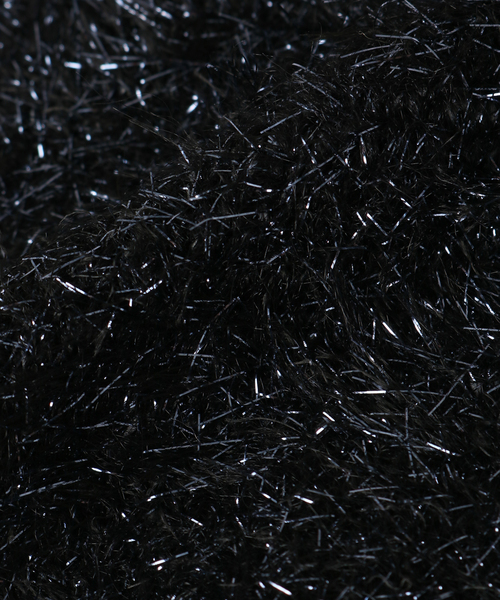 Oriens JOURNAL STANDARD（オリエンス ジャーナルスタンダード）の「【Casselini/キャセリーニ】 ラメフェザーニットワッチ（ニットキャップ/ビーニー・レディース・ブラック・FREE）」の6枚目の写真