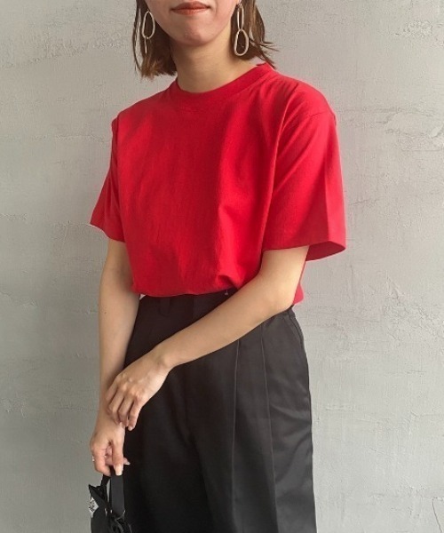 HANES（ヘインズ）の「[HANES/ヘインズ] BEEFY ショートスリーブパックTシャツ（Tシャツ/カットソー・レディース・ホワイト/レッド/ベージュ/ネイビー/パープル/グレー/ダークグリーン/ブラック/オリーブ/ダークグレー・L/XL/S/XS/M）」の10枚目の写真