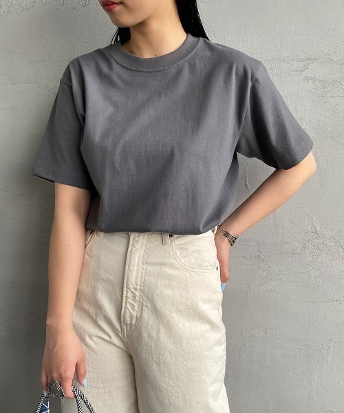 HANES（ヘインズ）の「[HANES/ヘインズ] BEEFY ショートスリーブパックTシャツ（Tシャツ/カットソー・レディース・ホワイト/レッド/ベージュ/ネイビー/パープル/グレー/ダークグリーン/ブラック/オリーブ/ダークグレー・L/XL/S/XS/M）」の4枚目の写真