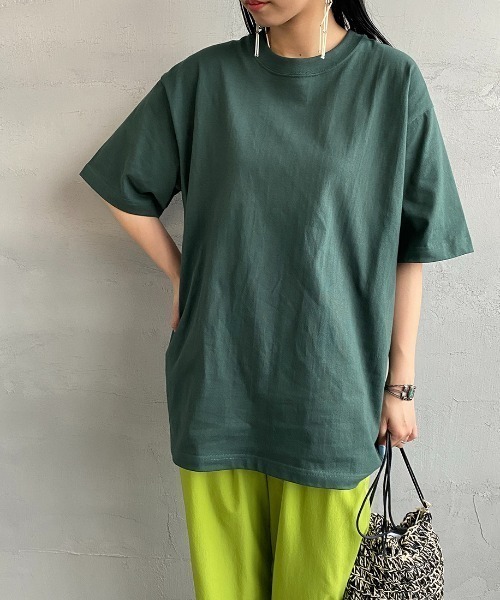 HANES（ヘインズ）の「[HANES/ヘインズ] BEEFY ショートスリーブパックTシャツ（Tシャツ/カットソー・レディース・ホワイト/レッド/ベージュ/ネイビー/パープル/グレー/ダークグリーン/ブラック/オリーブ/ダークグレー・L/XL/S/XS/M）」の6枚目の写真