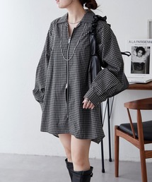 NUNIFE（ユニフィー）の「【UNISEX】チェックＷＺＩＰシャツ（シャツ/ブラウス・レディース）」