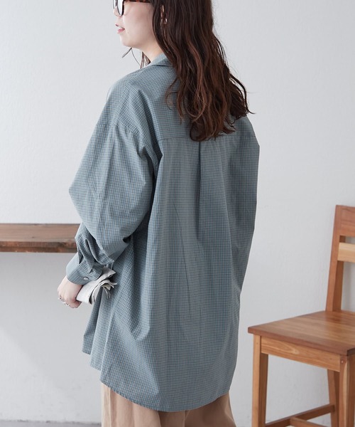 NUNIFE(ユニフィー)の「【UNISEX】チェックWZIPシャツ(シャツ/ブラウス・レディース・ブラック/ブルー/ベージュ・FREE)」の16枚目の写真
