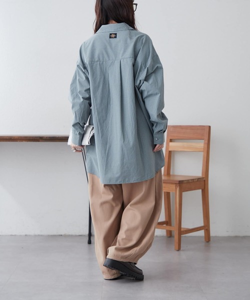 NUNIFE(ユニフィー)の「【UNISEX】チェックWZIPシャツ(シャツ/ブラウス・レディース・ブラック/ブルー/ベージュ・FREE)」の18枚目の写真