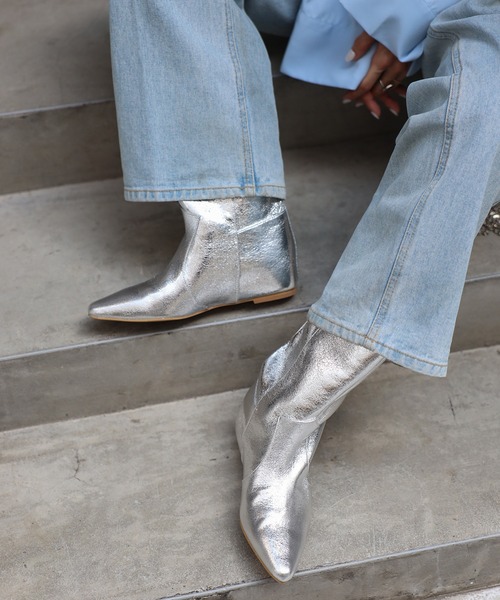 セール】インヒールミドルブーツ（ブーツ）｜Bonjour Sagan