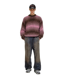 DIESEL グラデーションセーター XL DIESEL ディーゼル ニット グラデーション ブルー 青 ロゴ