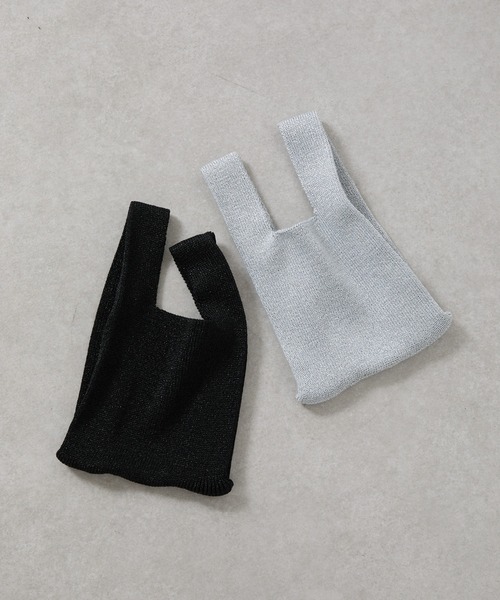 COLONY 2139（コロニートゥーワンスリーナイン）の「ラメマルシェバッグ（ハンドバッグ・レディース・シルバー/ブラック・FREE）」の3枚目の写真