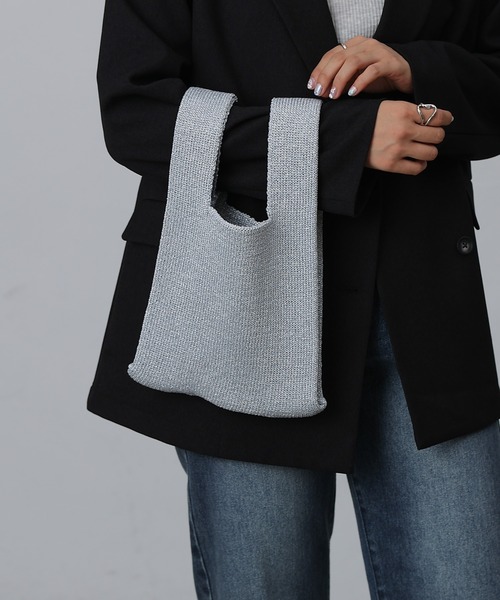 COLONY 2139（コロニートゥーワンスリーナイン）の「ラメマルシェバッグ（ハンドバッグ・レディース・シルバー/ブラック・FREE）」の15枚目の写真