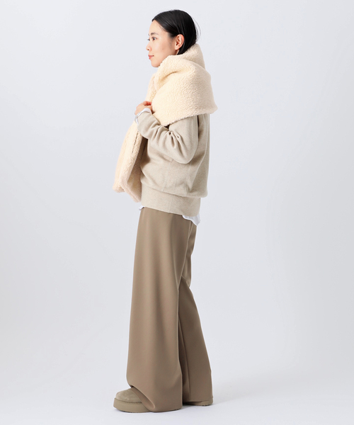 THROW（スロー）の「【THROW/スロー】ボアショール（マフラー・レディース・ホワイト/カーキ・FREE）」の12枚目の写真