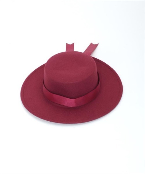 axes femme POETIQUE（アクシーズファムポエティック）の「フェルトリボン付ハット（ハット・レディース・ブラック/ワイン・FREE）」の12枚目の写真