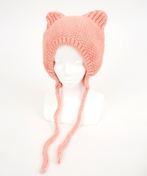 an meets zakka（アンミツザッカ）の「an meets zakka ネコ耳イヤーフラップニットキャップ / メンズ レディース ユニセックス 猫耳 ニット帽 耳当て 帽子（ニットキャップ/ビーニー）」
