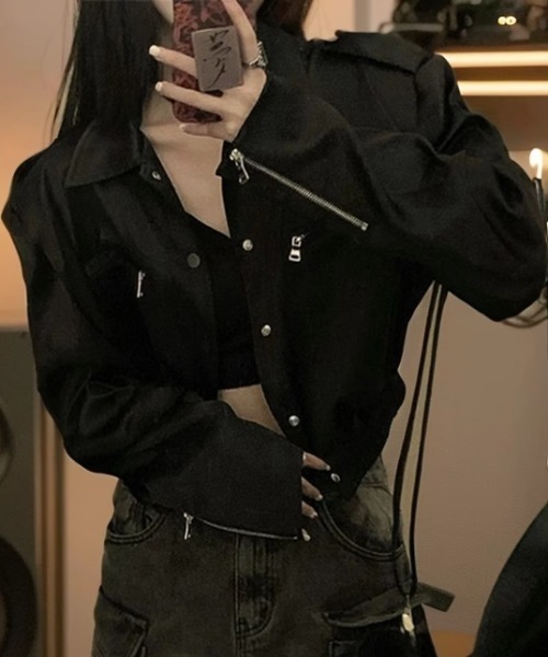 ショート丈 ライダースジャケット（ライダースジャケット）｜CELENA BEATS（セレナビーツ）