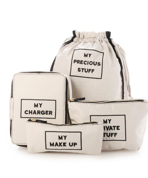 cache cache（カシュ カシュ）の「カシュカシュ cachecache / トラベルシシュウ4個セット（ポーチ・レディース・アイボリー/グレー・FREE）」の11枚目の写真