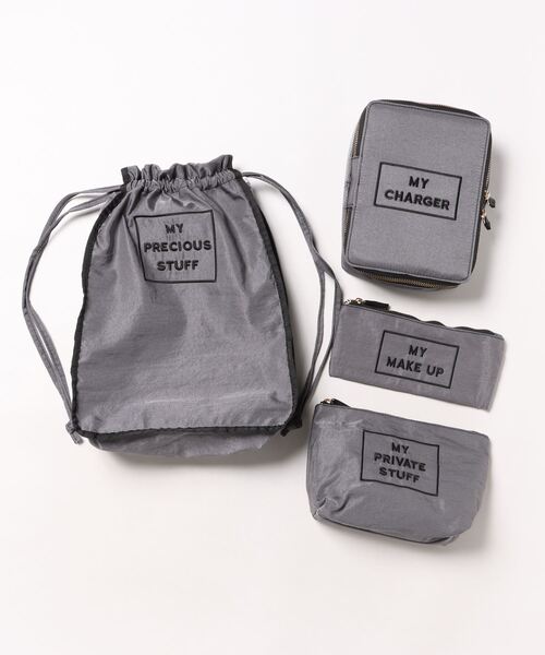 cache cache（カシュ カシュ）の「カシュカシュ cachecache / トラベルシシュウ4個セット（ポーチ・レディース・アイボリー/グレー・FREE）」の19枚目の写真