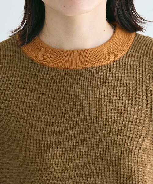 CRAFT STANDARD BOUTIQUE（クラフトスタンダードブティック）の「とてもち配色ニットプルオーバー（ニット/セーター・レディース・アイボリー/ブラック/カーキ/杢グレー・FREE）」の22枚目の写真