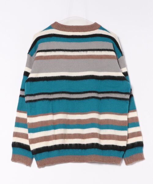 aimoha（アイモハ）の「ユニセックスボーダー配色セーター（ニット/セーター・レディース・ブルー/レッド・MEDIUM/LARGE/X-LARGE/XX-LARGE）」の3枚目の写真