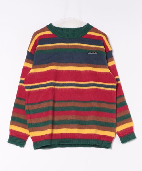 aimoha（アイモハ）の「ユニセックスボーダー配色セーター（ニット/セーター・レディース・ブルー/レッド・MEDIUM/LARGE/X-LARGE/XX-LARGE）」の7枚目の写真