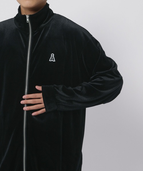 ALAND（エーランド）の「【UNISEX】ALAND／ベロアZIPジャージ（ジャージ・レディース・チャコール/ブラック・SMALL/LARGE）」の12枚目の写真