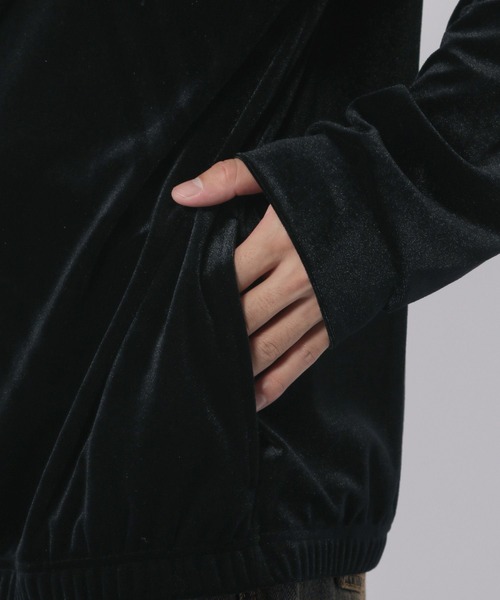 ALAND（エーランド）の「【UNISEX】ALAND／ベロアZIPジャージ（ジャージ・レディース・チャコール/ブラック・SMALL/LARGE）」の14枚目の写真