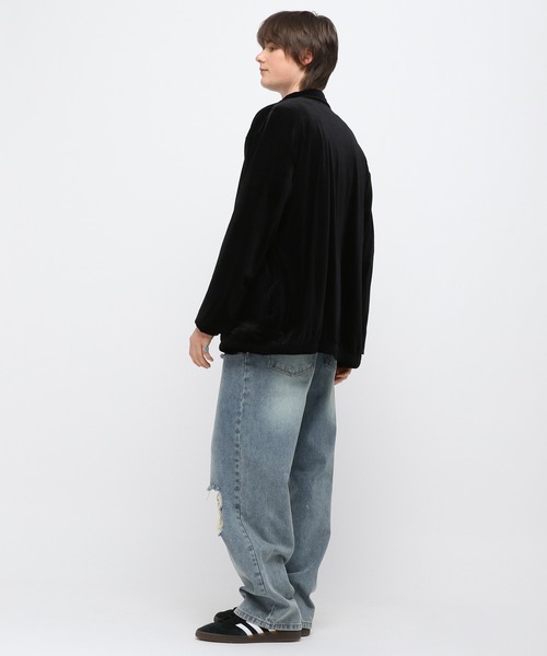 ALAND（エーランド）の「【UNISEX】ALAND／ベロアZIPジャージ（ジャージ・レディース・チャコール/ブラック・SMALL/LARGE）」の21枚目の写真
