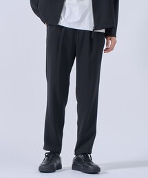 週末限定値下げ　STUDIOUS クリアトロT/RストレッチJK＆スラックス　黒 STUDIOUS｜ステュディオス（メンズ）のスラックス（ストレッチ